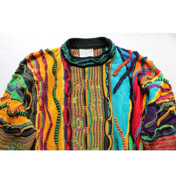 Coogi Vintage Colourful Cotton Sweater Size XL Notorious Big Style Very Rare - Picture 3 of 11